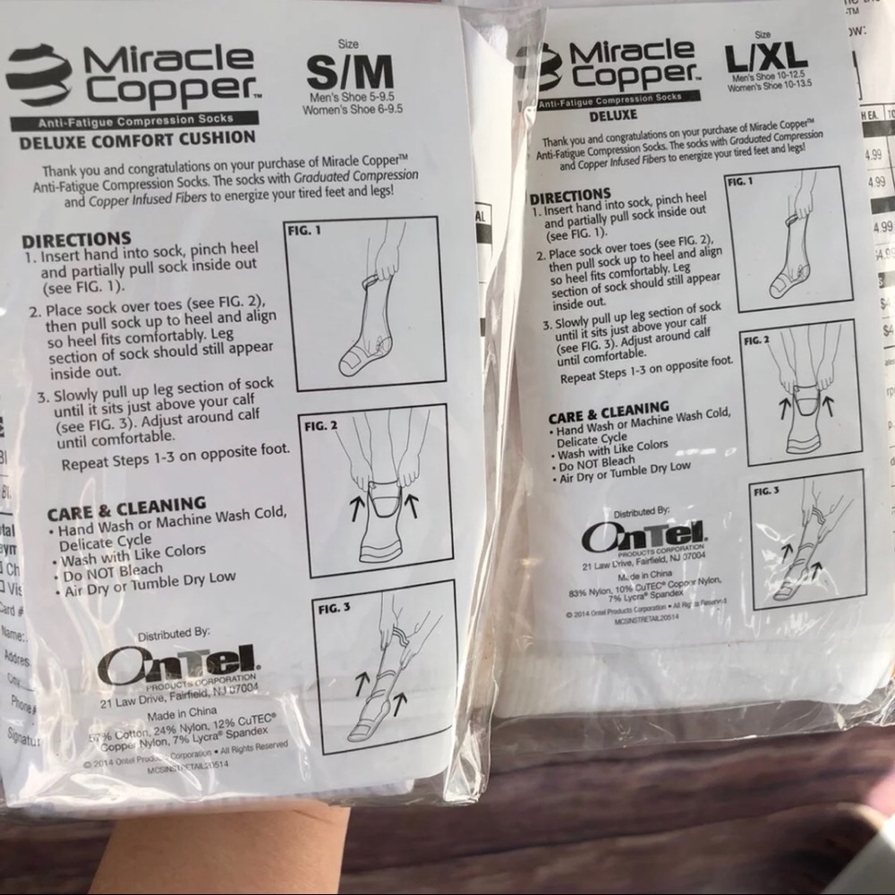 Miracle Copper Compression Socks (white) - Picture 4 of 4